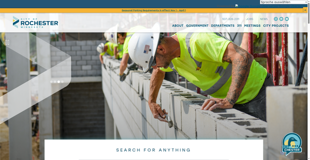 Security scan screenshot of https://www.rochestermn.gov/