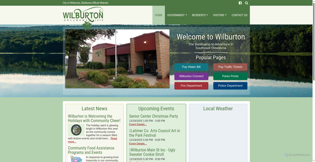 Security scan screenshot of https://www.wilburton.gov/