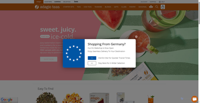 Security scan screenshot of https://adagio.com