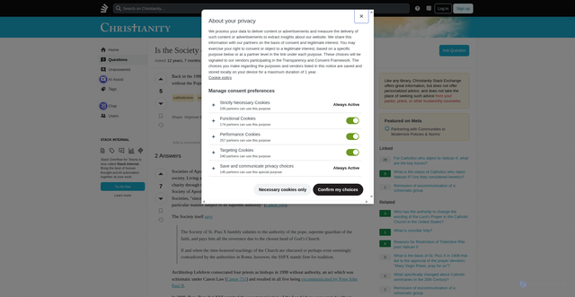 Security scan screenshot of https://christianity.stackexchange.com/questions/22900/is-the-society-of-st-pius-x-schismatic-or-not