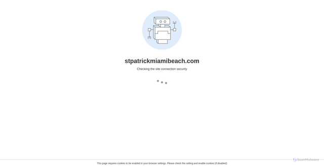 Security scan screenshot of https://stpatrickmiamibeach.com/church/