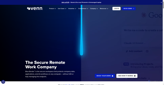 Security scan screenshot of https://venn.com