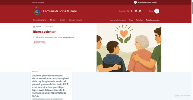 Security scan screenshot of https://www.comune.gorlaminore.va.it