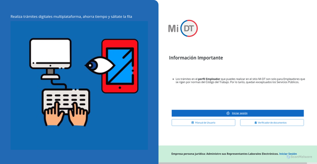 Security scan screenshot of https://midt.dirtrab.cl