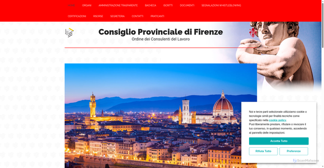 Security scan screenshot of https://www.consulentidellavoro.fi.it/