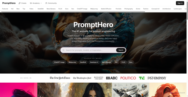 Security scan screenshot of https://prompthero.com