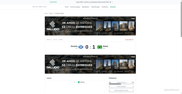 Security scan screenshot of https://copadomundo.ederluiz.com.vc/partida/escocia-vs-brasil