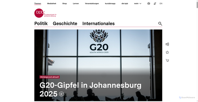 Security scan screenshot of https://www.bpb.de/