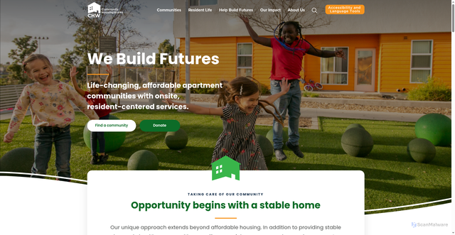 Security scan screenshot of https://chworks.org