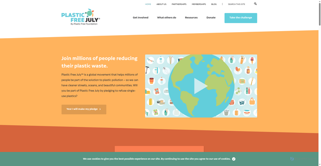 Security scan screenshot of https://www.plasticfreejuly.org/