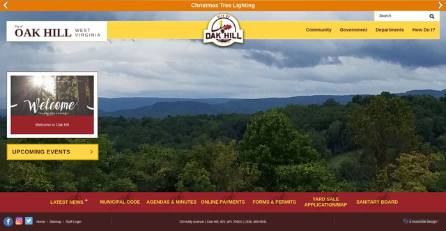 Security scan screenshot of https://oakhillwv.gov/