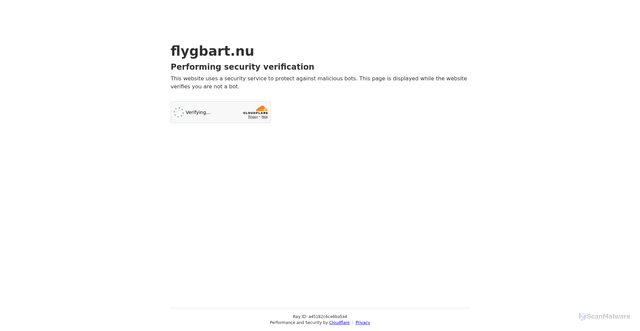 Security scan screenshot of https://flygbart.nu