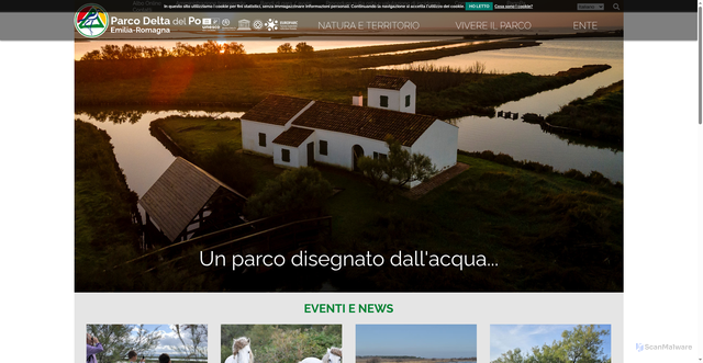 Security scan screenshot of http://www.parcodeltapo.it/it/