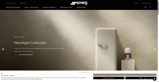 Security scan screenshot of https://www.smeg.com