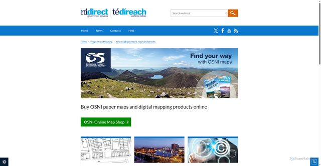 Security scan screenshot of https://www.nidirect.gov.uk/campaigns/ordnance-survey-of-northern-ireland
