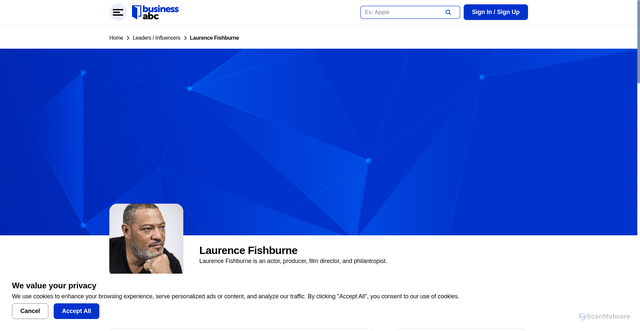 Security scan screenshot of https://businessabc.net/wiki/laurence-fishburne