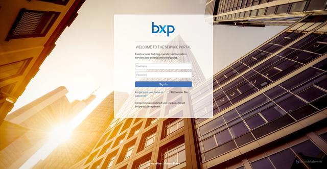 Security scan screenshot of https://bxptenantservices.com