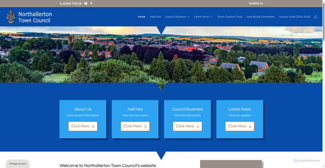 Security scan screenshot of https://northallertontowncouncil.gov.uk/