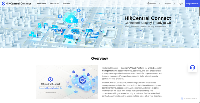 Security scan screenshot of https://isgp-team.hikcentralconnect.com