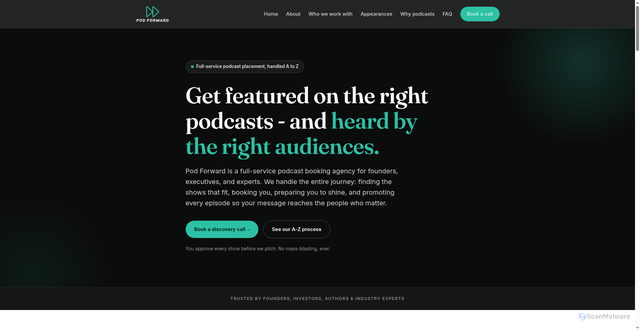 Security scan screenshot of http://podforwardguests.com/