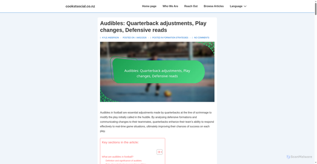 Security scan screenshot of https://cookstsocial.co.nz/audibles-quarterback-adjustments-play-changes-defensive-reads/