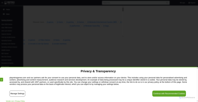 Security scan screenshot of https://www.playretrogames.com