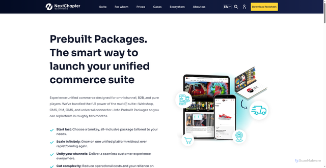 Security scan screenshot of https://cms.nextchapter-ecommerce.com