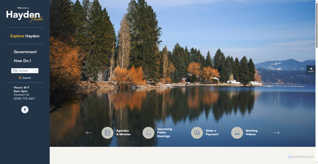 Security scan screenshot of https://haydenid.gov/