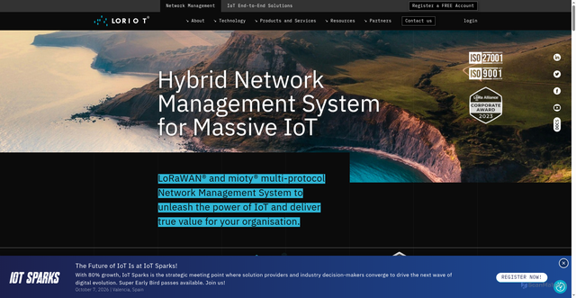 Security scan screenshot of https://loriot.io