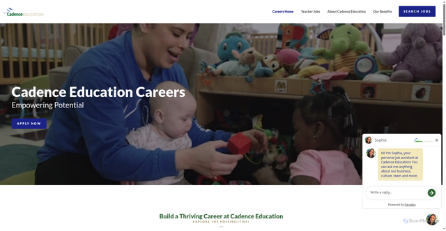 Security scan screenshot of https://jobs.cadence-education.com/