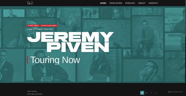 Security scan screenshot of https://jeremy-piven.com/