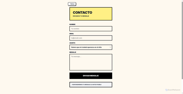Security scan screenshot of https://turnohoy.pages.dev/contacto