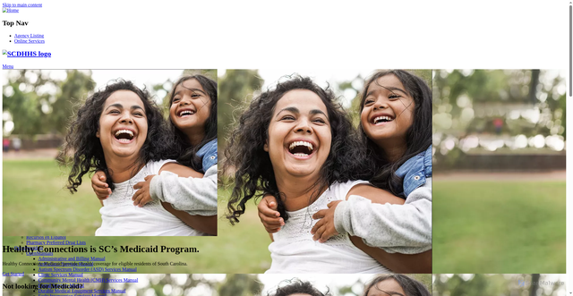 Security scan screenshot of https://scdhhs.gov/