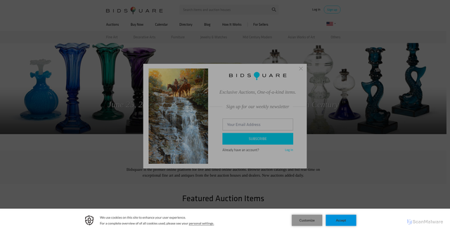 Security scan screenshot of https://www.bidsquare.com