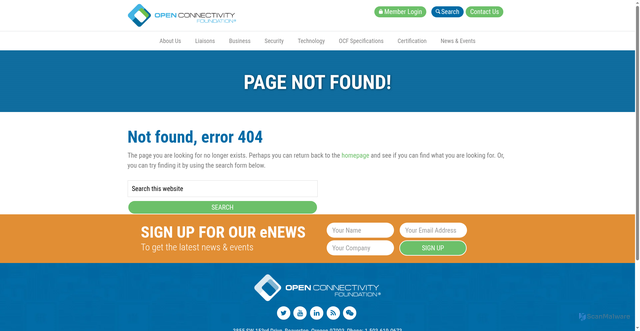 Security scan screenshot of https://alljoyn.org