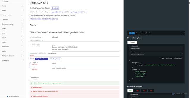 Security scan screenshot of https://ckbox.cloud