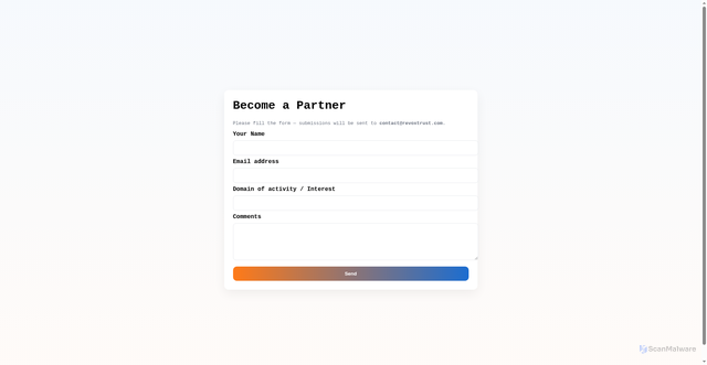 Security scan screenshot of https://revoxtrust.pages.dev/partner