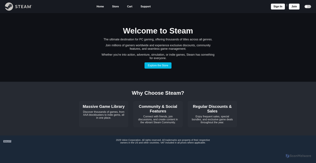 Security scan screenshot of https://temu-steam.vercel.app/