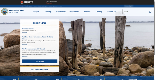 Security scan screenshot of https://shelterislandtown.gov/
