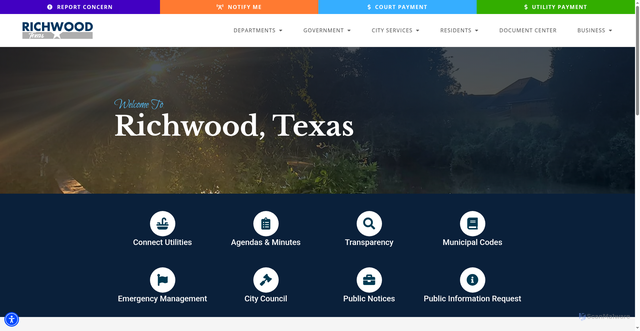 Security scan screenshot of https://richwoodtx.gov/