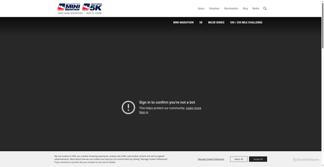 Security scan screenshot of https://indymini.saffire.com/