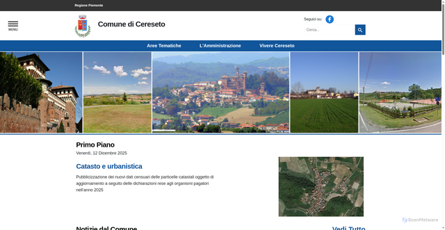 Security scan screenshot of https://www.comune.cereseto.al.it/