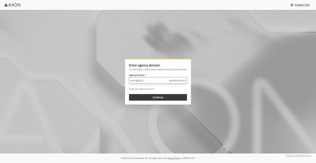 Security scan screenshot of https://api.evidence.com