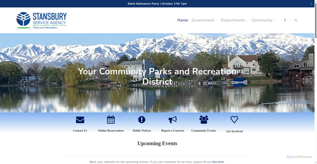 Security scan screenshot of https://stansburypark.gov/