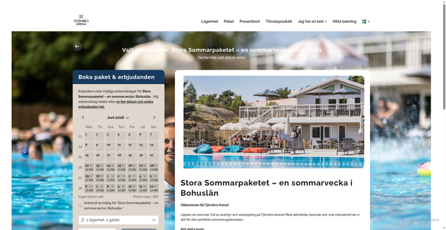 Security scan screenshot of https://boka.tjornbroarena.se/package/package-details?packageid=095518c8-36b2-46eb-9a29-8ccde6843b6a
