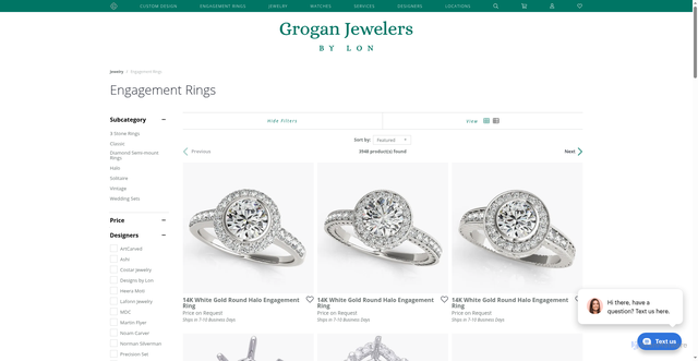 Security scan screenshot of https://www.groganjewelers.com/jewelry/engagement-rings?srsltid=AfmBOorNpnbXwc5R5ifvXBp4XTpvNKZt-lwdFzjG3LAUtxxWfxqzQqkI