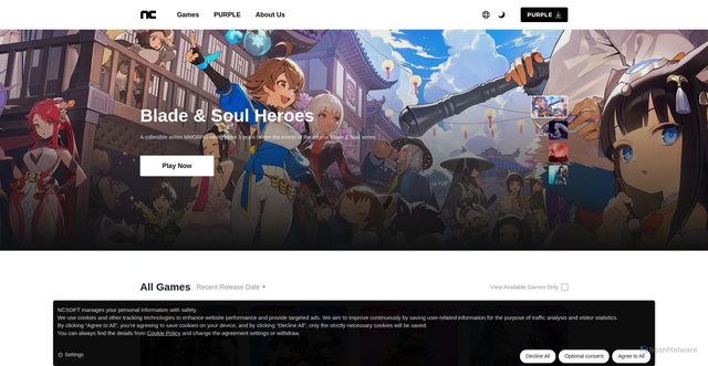 Security scan screenshot of https://www.nc.com