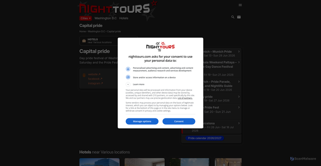Security scan screenshot of https://www.nighttours.com/washington_dc/gayguide/capital-pride-2026-06-08.html