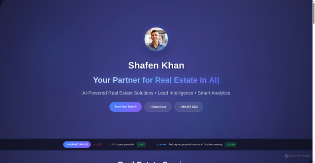 Security scan screenshot of https://shafenkhan.com/