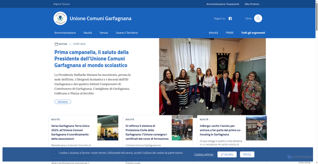 Security scan screenshot of https://ucgarfagnana.lu.it/